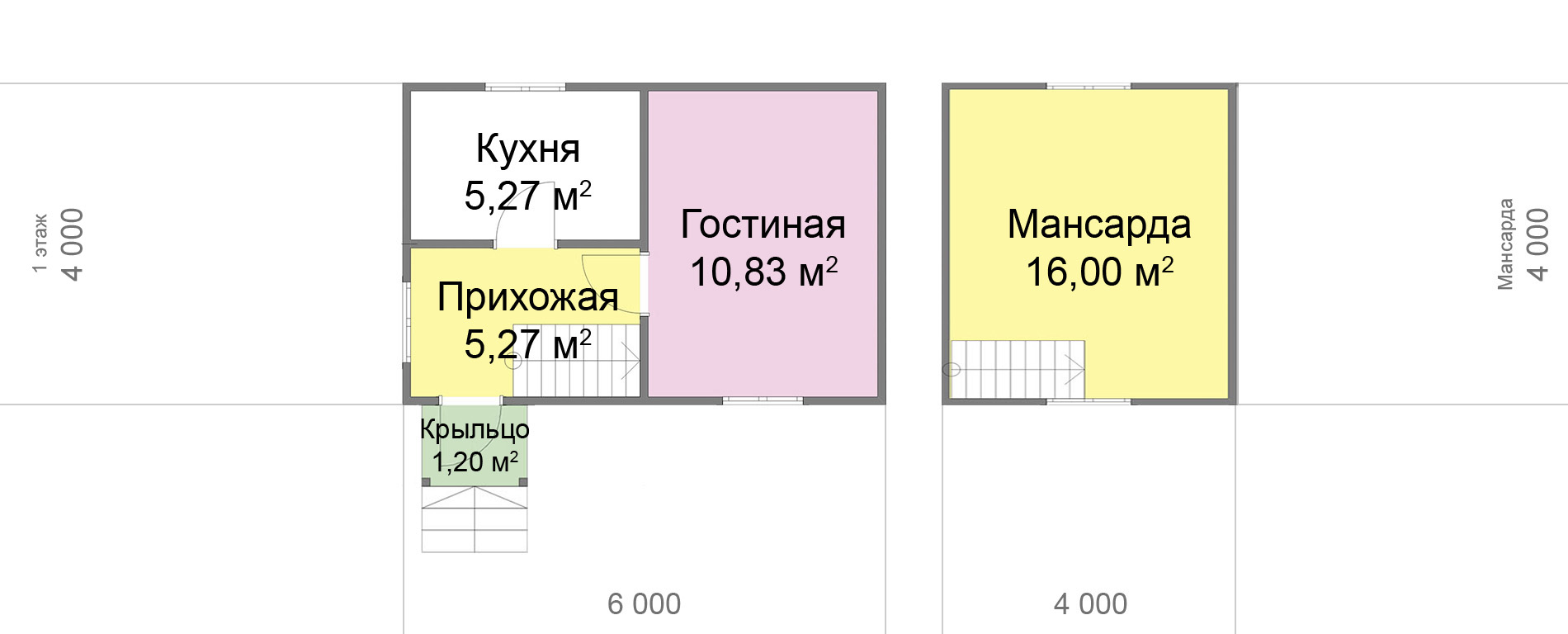 Проект каркасного дома 40 м2